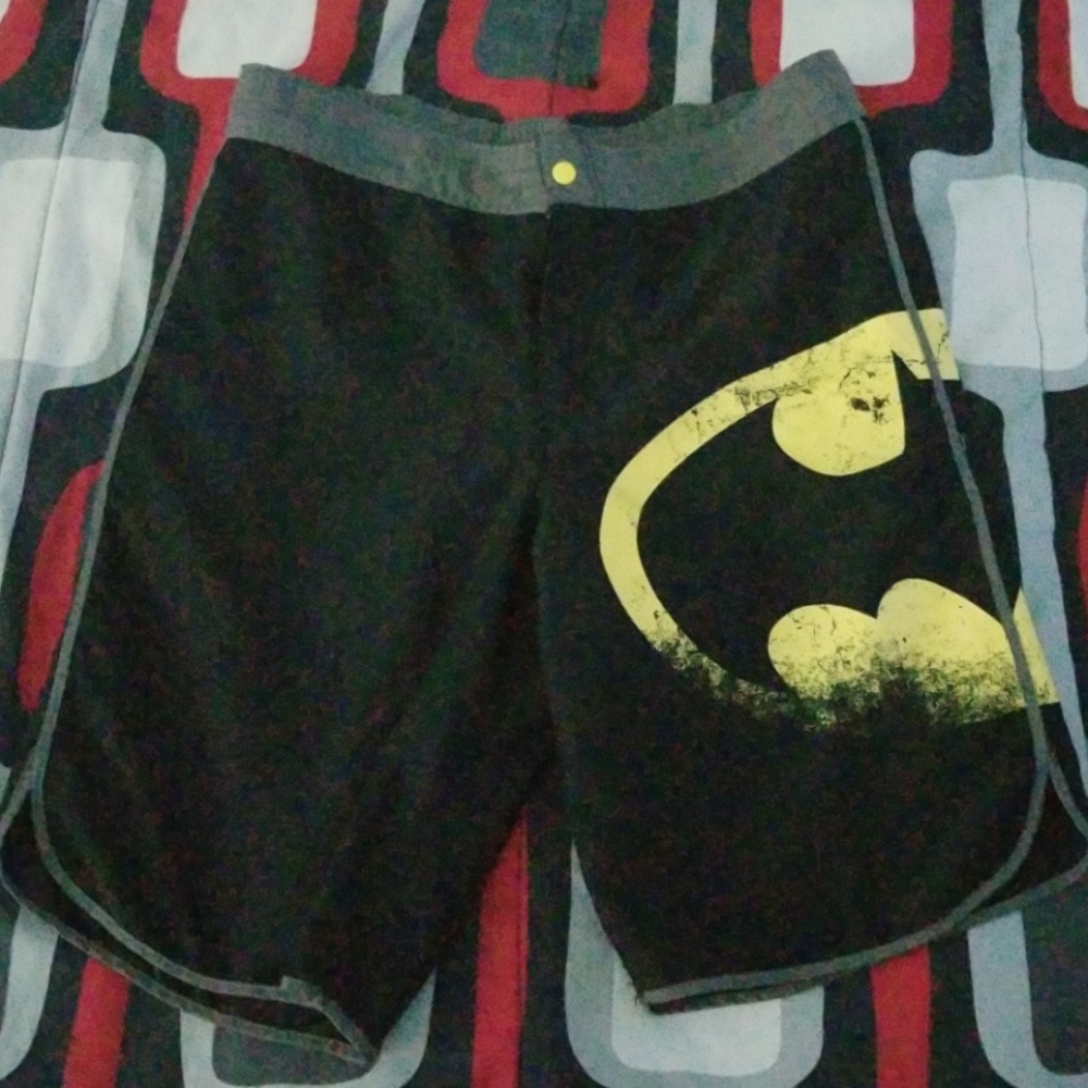 Batman Swin Trunks Sz M